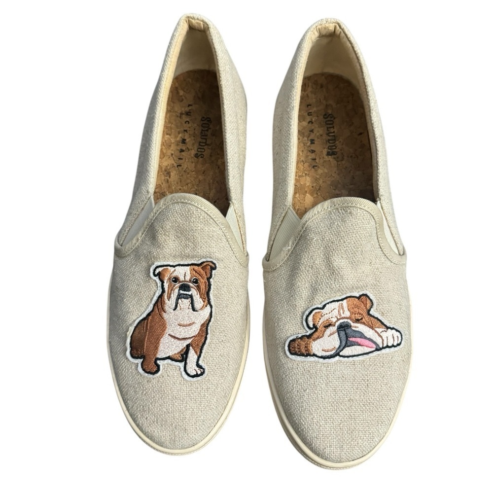 Soludos X Lucy Mail Bull Dog Slip On Sneakers Size 10